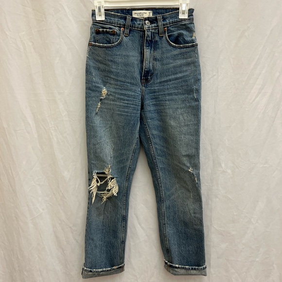 Abercrombie & Fitch The 90’s Straight Ultra High Rise Jeans Size 25/0 - Picture 7 of 9